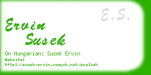 ervin susek business card